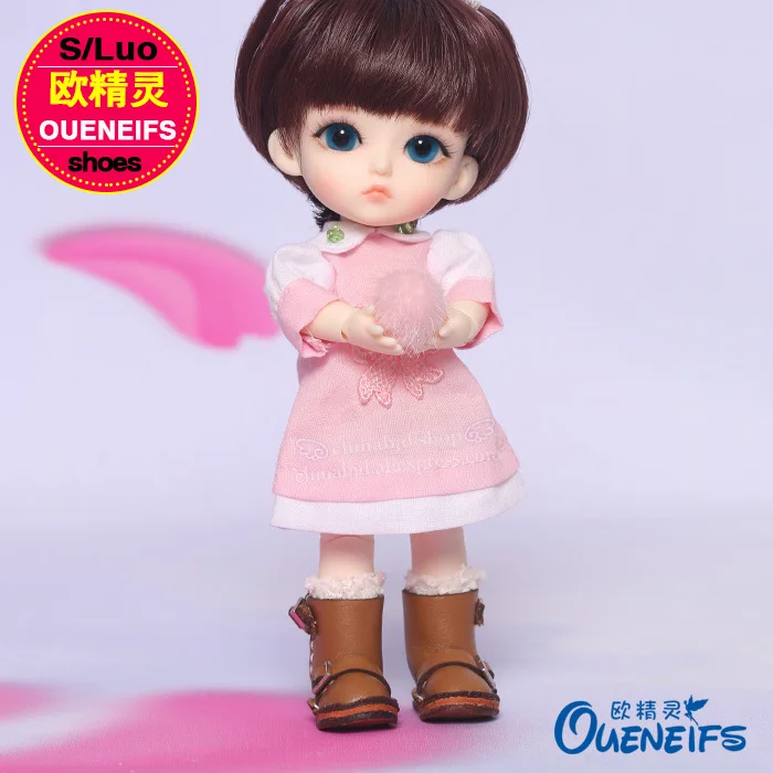 Туфли для кукол BJD 1/8 дюйма кожаные туфли черные цвета обувь IP YOSD длина 3 6 см ширина