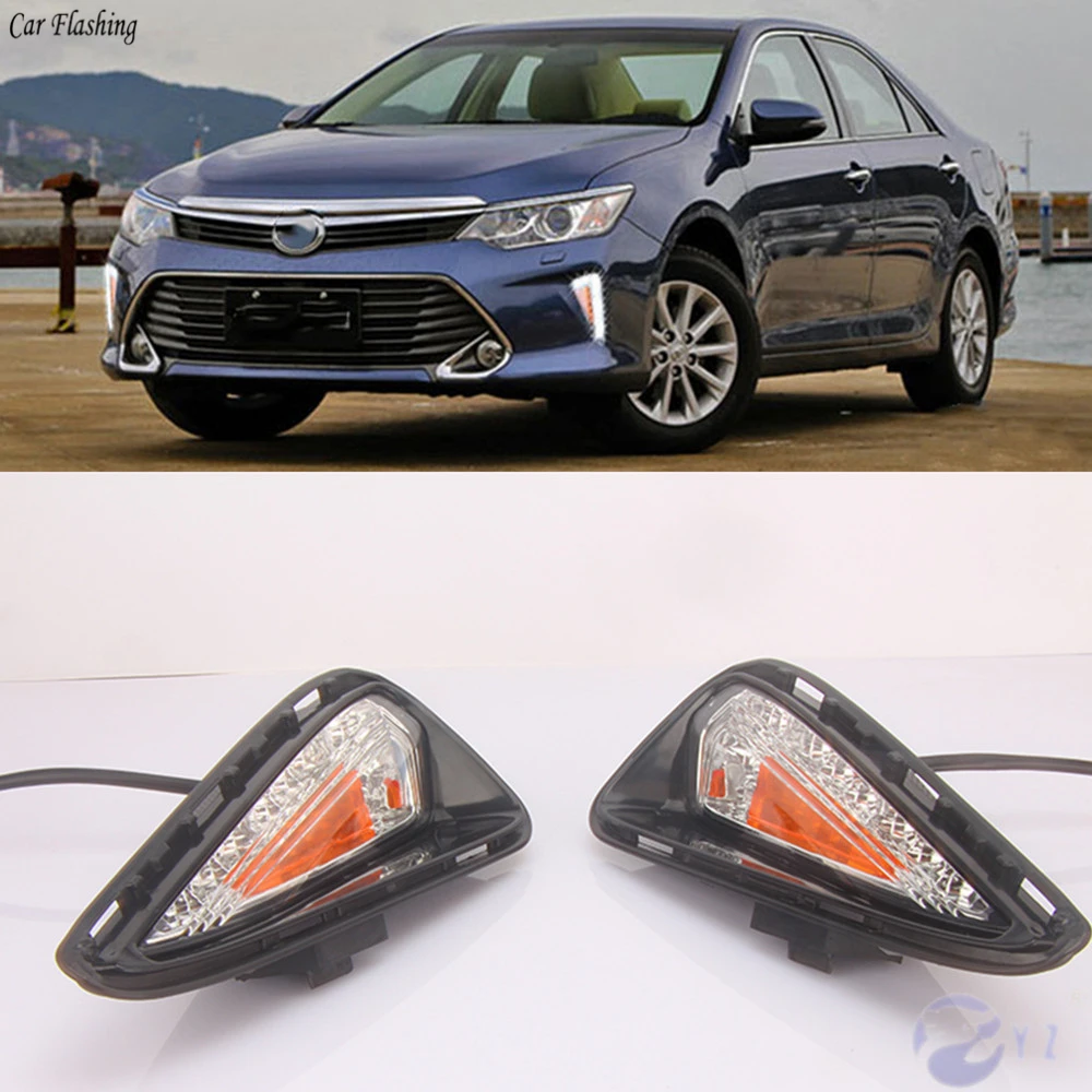 Автомобильная проблесковая 2 шт. светодиодный DRL Дневной светильник тумана