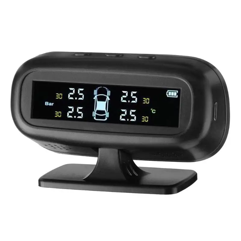 Солнечная Беспроводная TPMS автомобильная система контроля давления в шинах