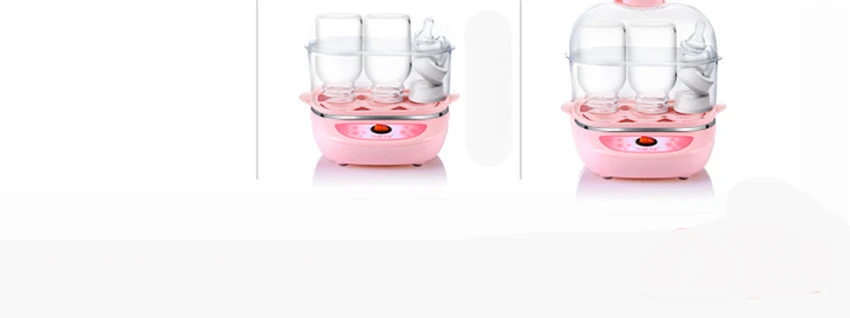 Y-ZDQ3 220 V/50 Гц мульти-функциональная двухсторонняя застежка-Слои Электрический яйца котла Плита отпариватель для использования на домашней кухне 300W Мощность яйцеварки Розовый