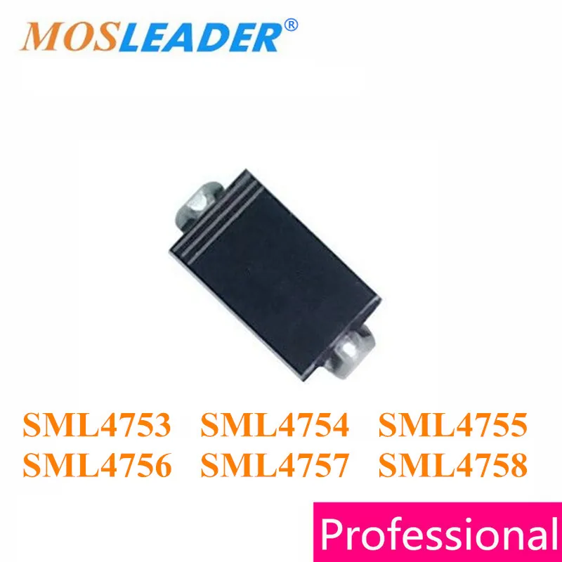 Zener Mosleader SMA 500 шт. 1800 SML4753 36 В SML4754 39 в SML4755 43 SML4756 47 SML4757 51 SML4758 56 DO214AC высокое