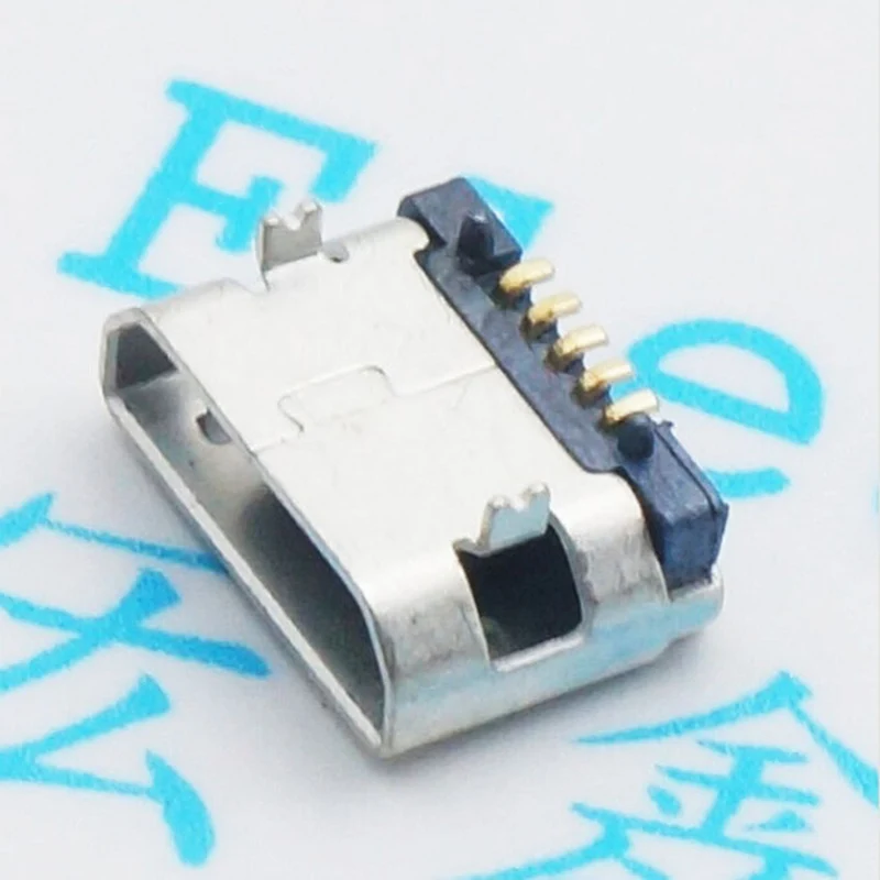 

Braid micro flat pins flat USB connector female 5 p