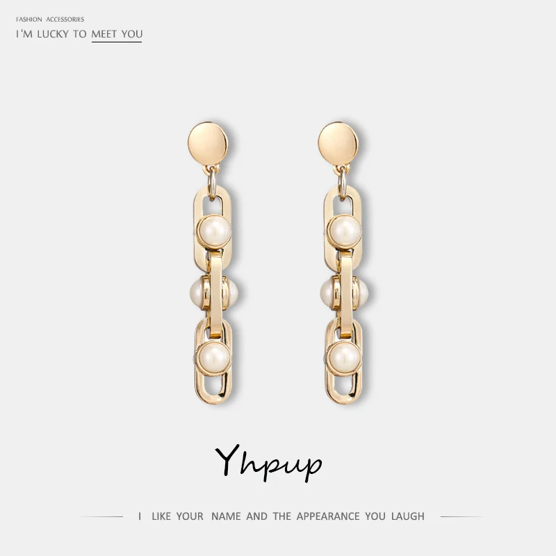 Yhpup брендовая Модная европейская бижутерия длинные висячие серьги