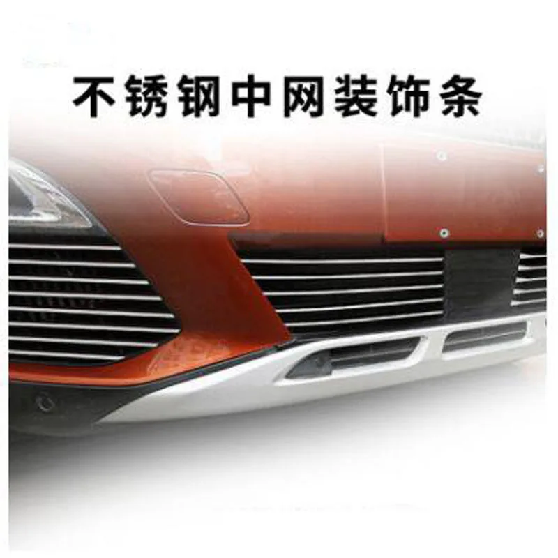 

For Peugeot 3008GT/3008/5008GT 2016-2018 26PCS Stainless Steel Car Front Grill Grille Cover Cover Trim Car Styling Accessories