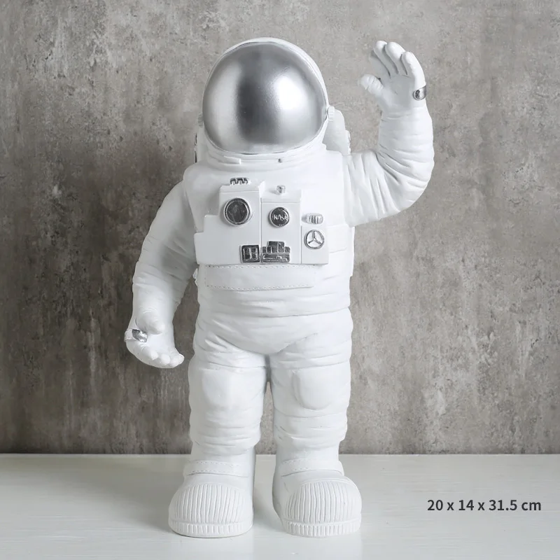 B 20x14x31.5cm Творческий прекрасный современный астронавт миниатюрная Статуэтка из смолы ремесло домашний сад мода Настольный предметы мебели Свадебный декор - Цвет: B 20x14x31.5cm
