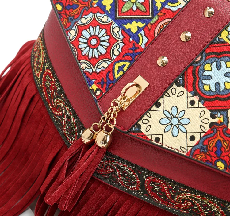 Мода 2017 г. Повседневное женские сумки через плечо национальной ПУ Crossbody дамы