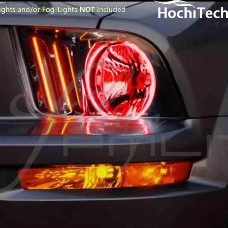 Для 2005 2009 Ford Mustang RGB светодиодсветодиодный ангельские глазки гало кольца фары