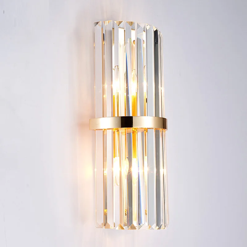 Большой Хрустальный настенный светильник для гостиной светодиодный зеркальный
