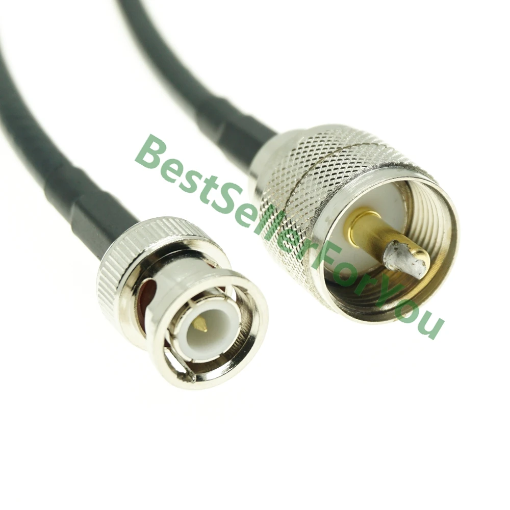 Кабель RG58 UHF PL 259 PL259 штекер к BNC прямой зажим перемычка|Соединители| |