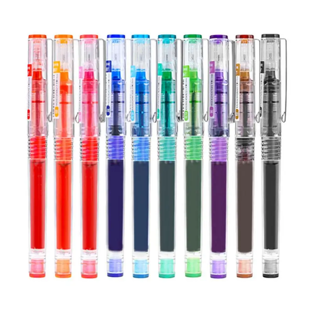 

Гелевая ручка с блестками, 2 шт./лот, 0,5 мм, цветные Сменные ручки, школьные принадлежности для взрослых, книжки-раскраски, художественные мар...