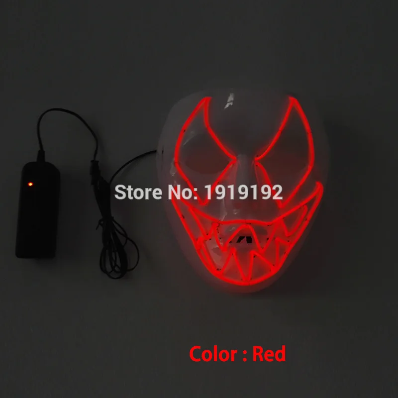 10 цветов EL провода маска светящийся светодиодный iluminated светильник на Танцы