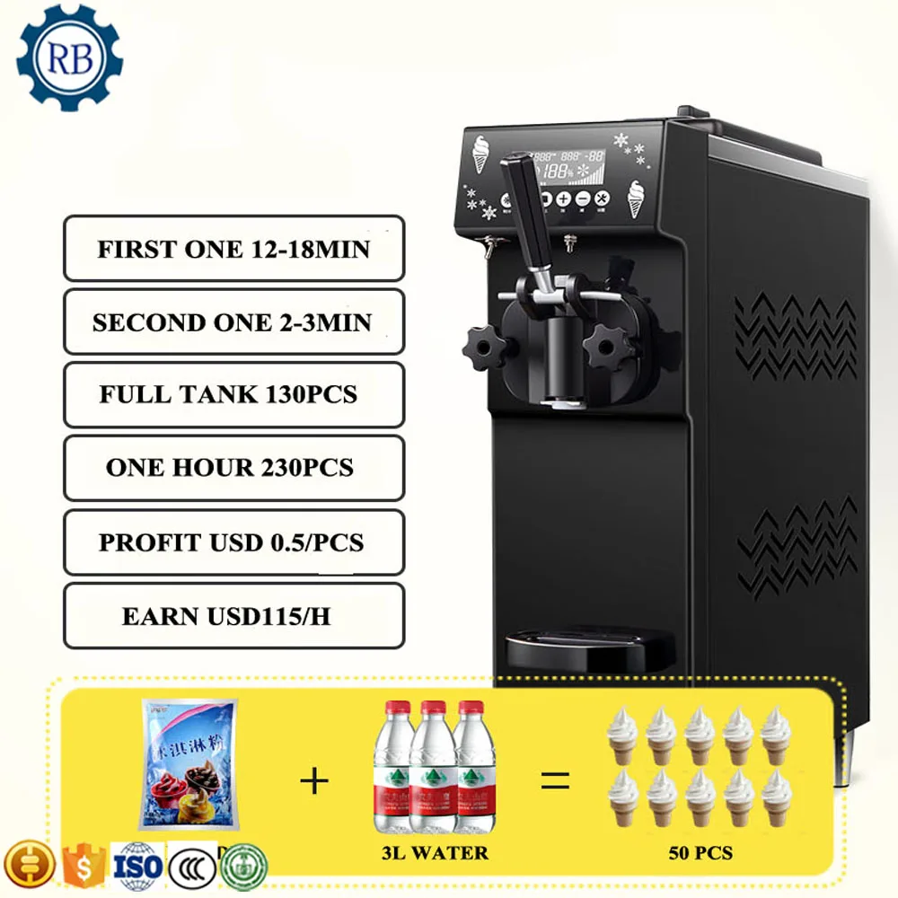 Popular Profession turkish ice cream machine counter top soft maker price | Бытовая техника