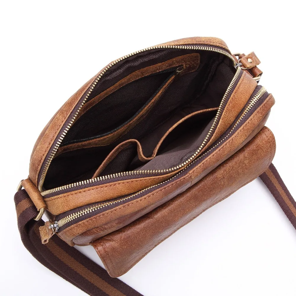 AETOO Высококачественная Мужская сумка мессенджер из натуральной воловьей кожи