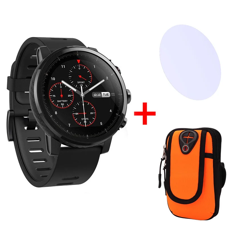 Strat2BC-ORB-FL Xiaomi mi Huami Amazfit 2 Amazfit Stratos 2 умные часы мужские с gps Xiao mi часы PPG пульсометр 5ATM - Цвет: Strat2BC-ORB-FL