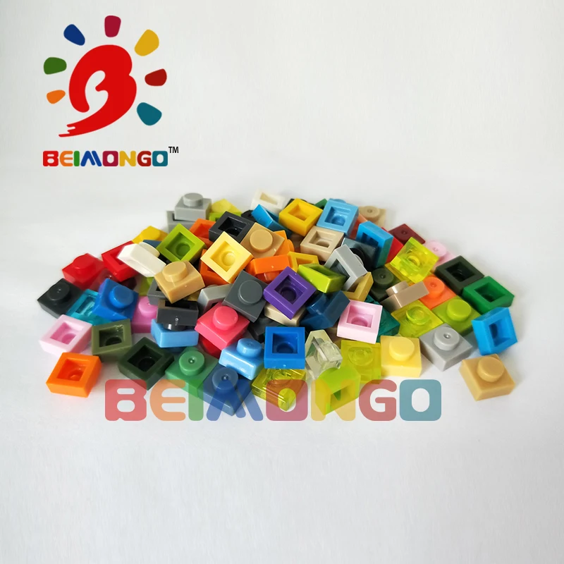 Бесплатная доставка! BEIMONGO блоки пластины 1x1 строительные 500 шт пикселей