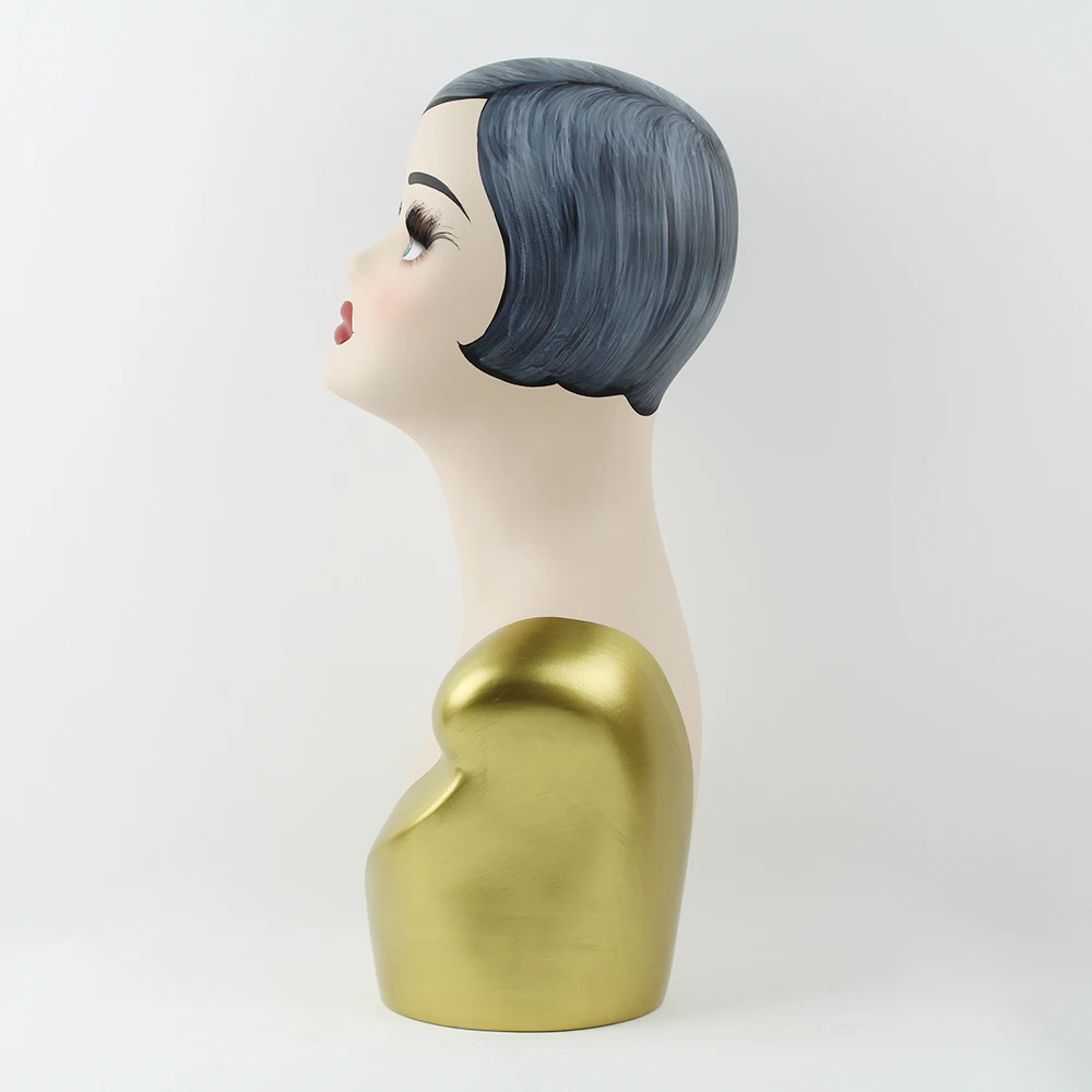 Женский манекен из стекловолокна с золотой тканью для демонстрации и украшения