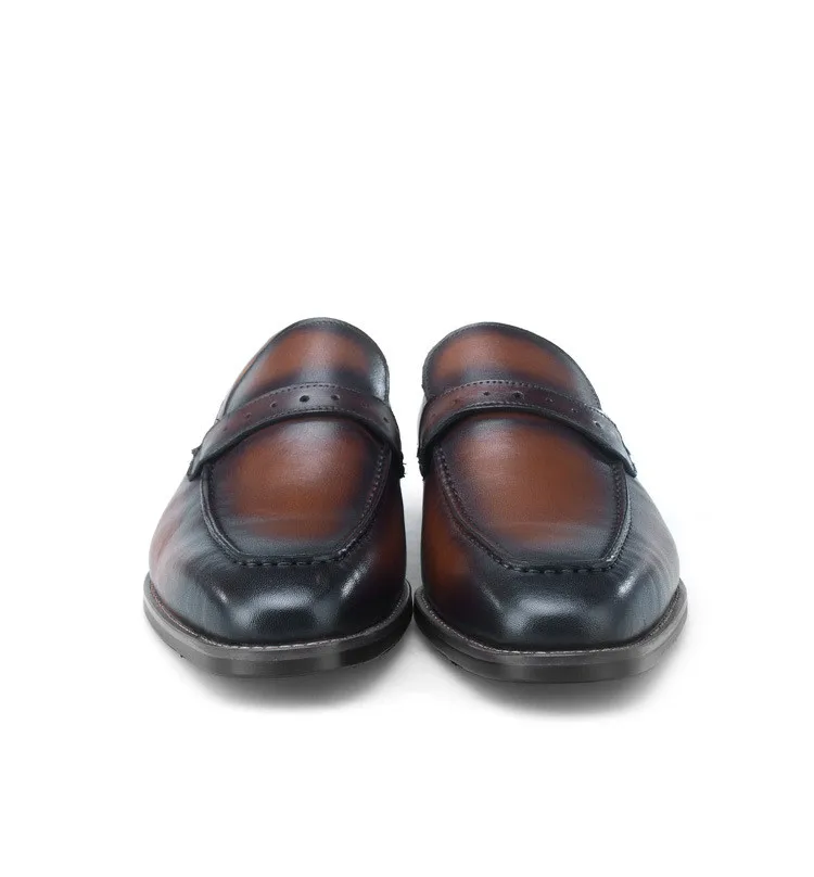 Fashion Brown / Black Loafers Mens Business Shoes Genuine Leather Wedding Formal Dress Male Social | Обувь