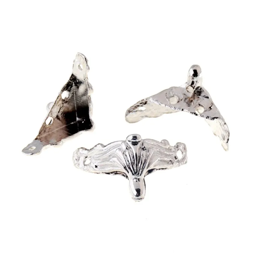 Бесплатная доставка, 8 шт., Подарочная коробка для ювелирных изделий, деревянный ящик, Декоративные ножки, защита углов, 27x36 мм, высота 19 мм