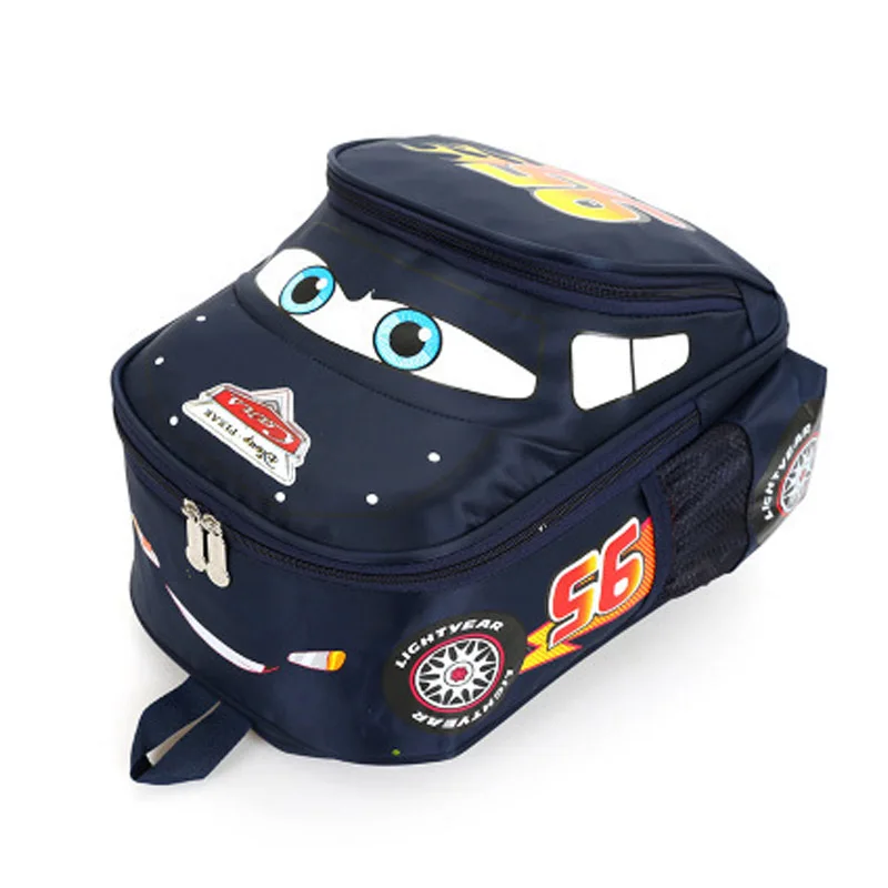 Dark blue Disney Car Animation Lightning McQueen 3D рюкзак в Детский сад Школьный автомобиль сумка для игрушек Детский дорожный плюшевый рюкзак - Цвет: Dark blue