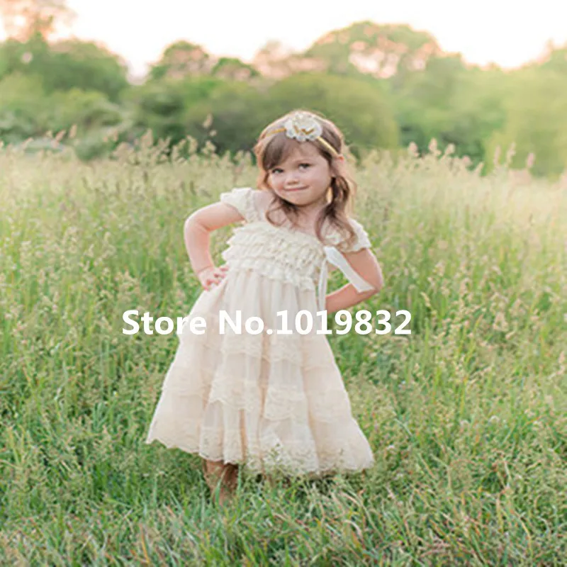 Одежда для девочек цвета слоновой кости кружевные фатиновые Бальные платья с