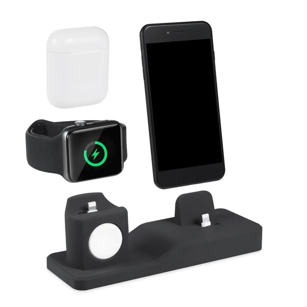 3 в 1 мобильный телефон зарядка Смарт часы гарнитура зарядный держатель кронштейн