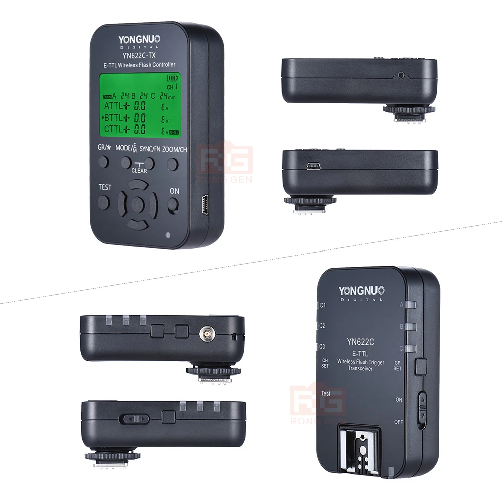 Комплект Yongnuo YN 622C беспроводной контроллер вспышки ETTL HSS 1/8000S + приемопередатчик