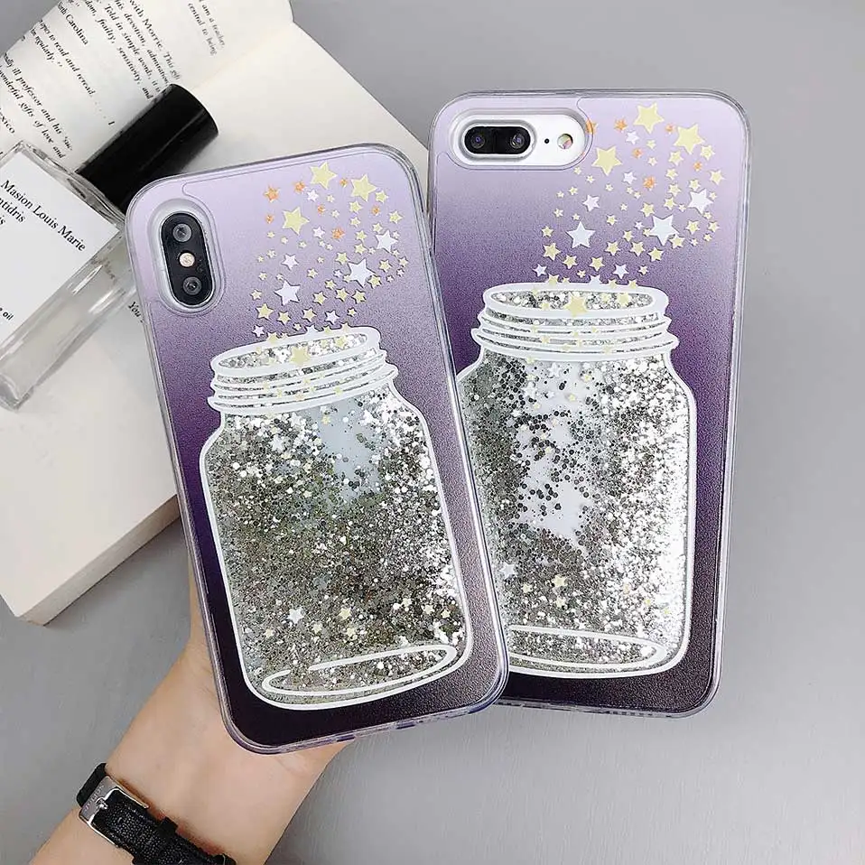 Чехол-книжка для телефона чехол iPhone 7 8 6 Funda Wishing bottle star sand Plus X XR XS MAX |
