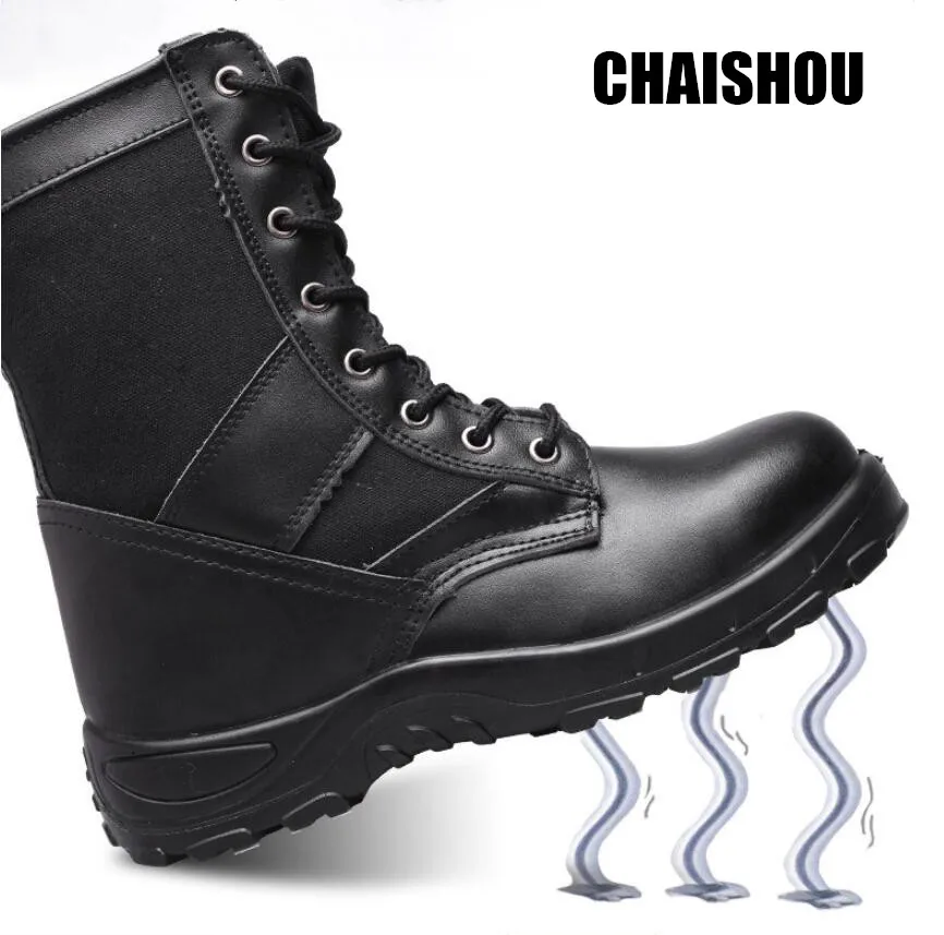 Мужские военные ботинки CHAISHOU армейские для работы на шнурках CS 108|Защитная обувь|