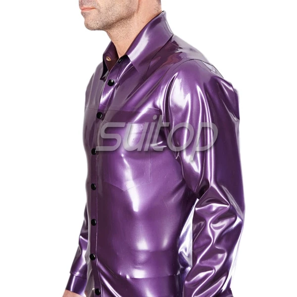 Классическая мужская рубашка фиолетового цвета|latex coat|coat for mencoat men |
