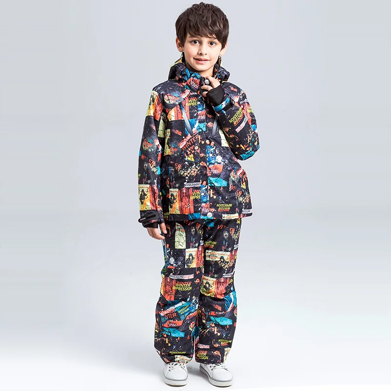 Зимний детский лыжный комплект Impression ветрозащитная Водонепроницаемая лыжная