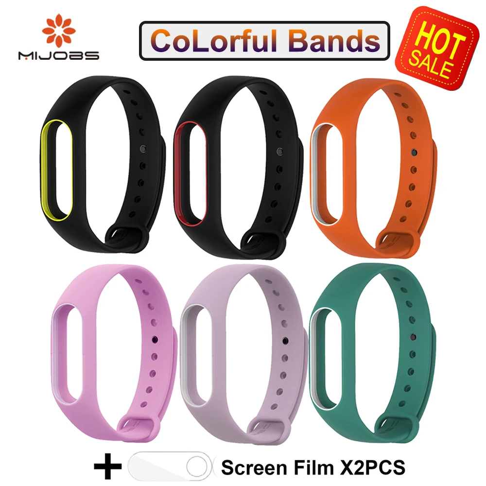 Mi Band 2 Strap For Xiaomi Straps Wristband Bracelet Replacement Silicone Correa for Set 6PCS | Электроника
