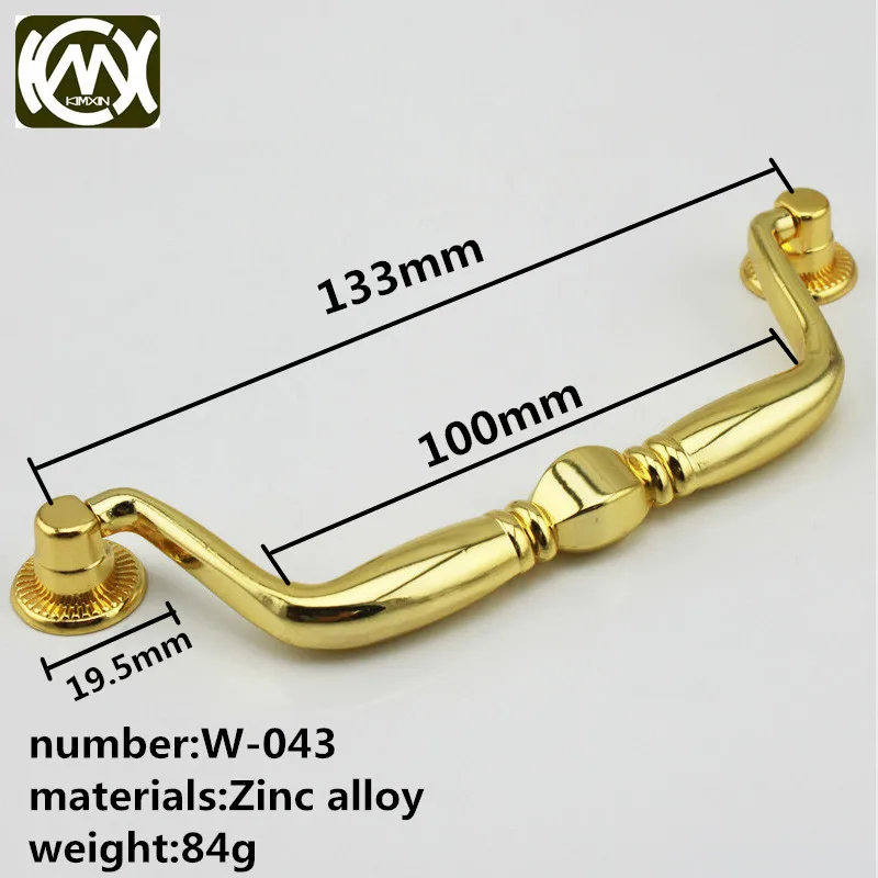 KIMXIN Hardware factory большая ручка из цинкового сплава деревянная оснащена винтом без