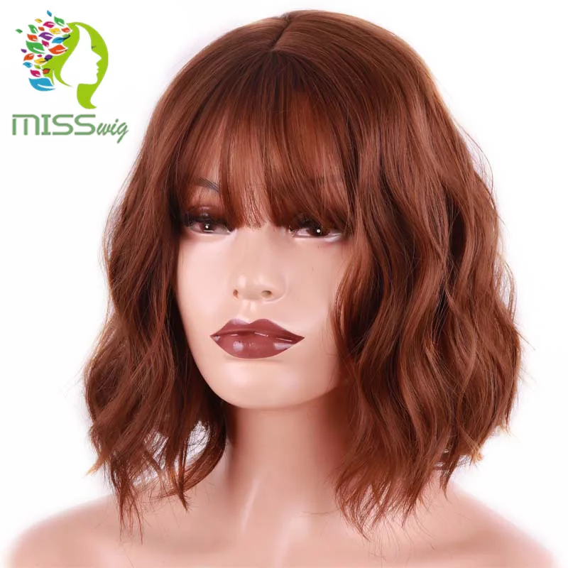 Женский парик из синтетических волос MISS WIG 8 цветов Термостойкое волокно