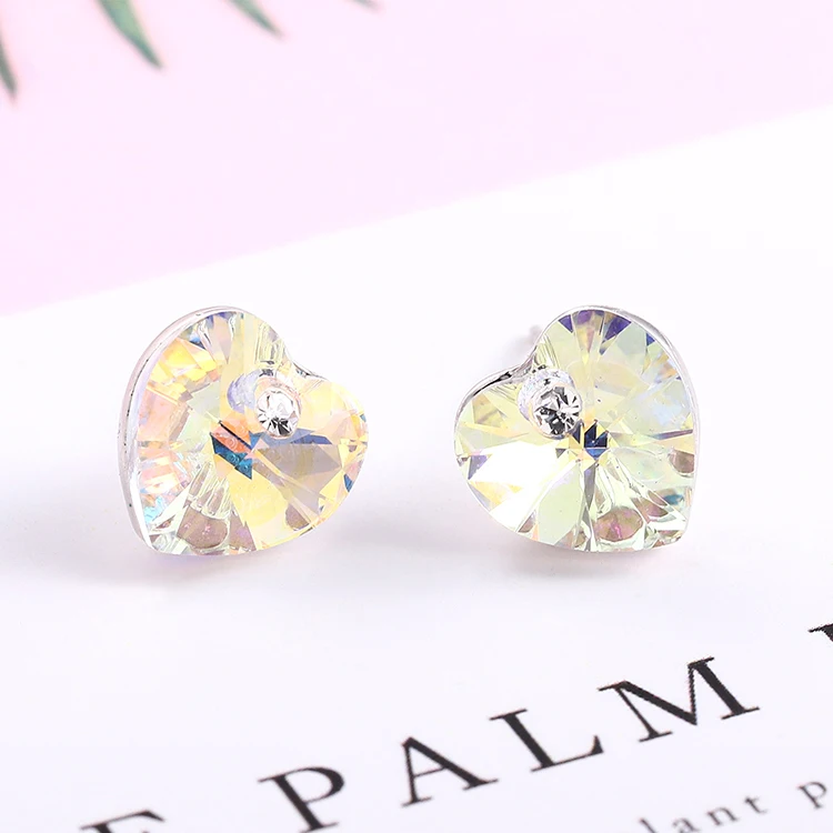 Malanda оригинальные кристаллы от SWAROVSKI серьги в форме сердца для женщин новые модные Симпатичные серьги-гвоздики Свадебные ювелирные изделия подарок