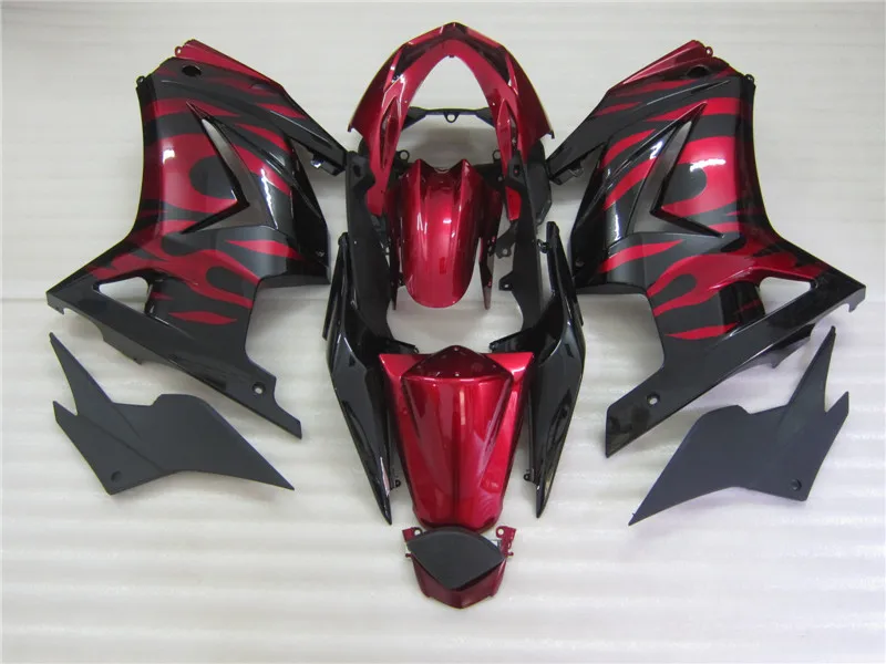 Комплекты обтекателей для мотоцикла Kawasaki red flame zx 250r 08 14 EX250 2008 2010 2014 ZX250R Ninja