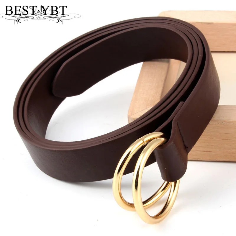 Женский ремень YBT с двумя пуговицами повседневный персонализированным узлом