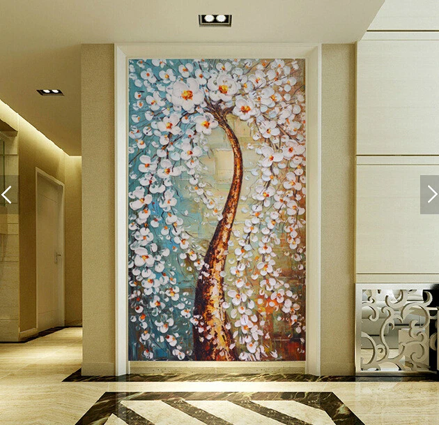 Обои на заказ для стен 3D картина маслом дереве гостиной спальни