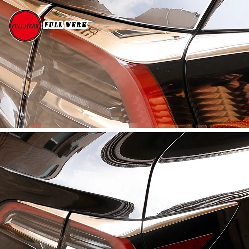 6 шт./компл. из нержавеющей стали автомобильная задняя фара отделка стоп сигнала