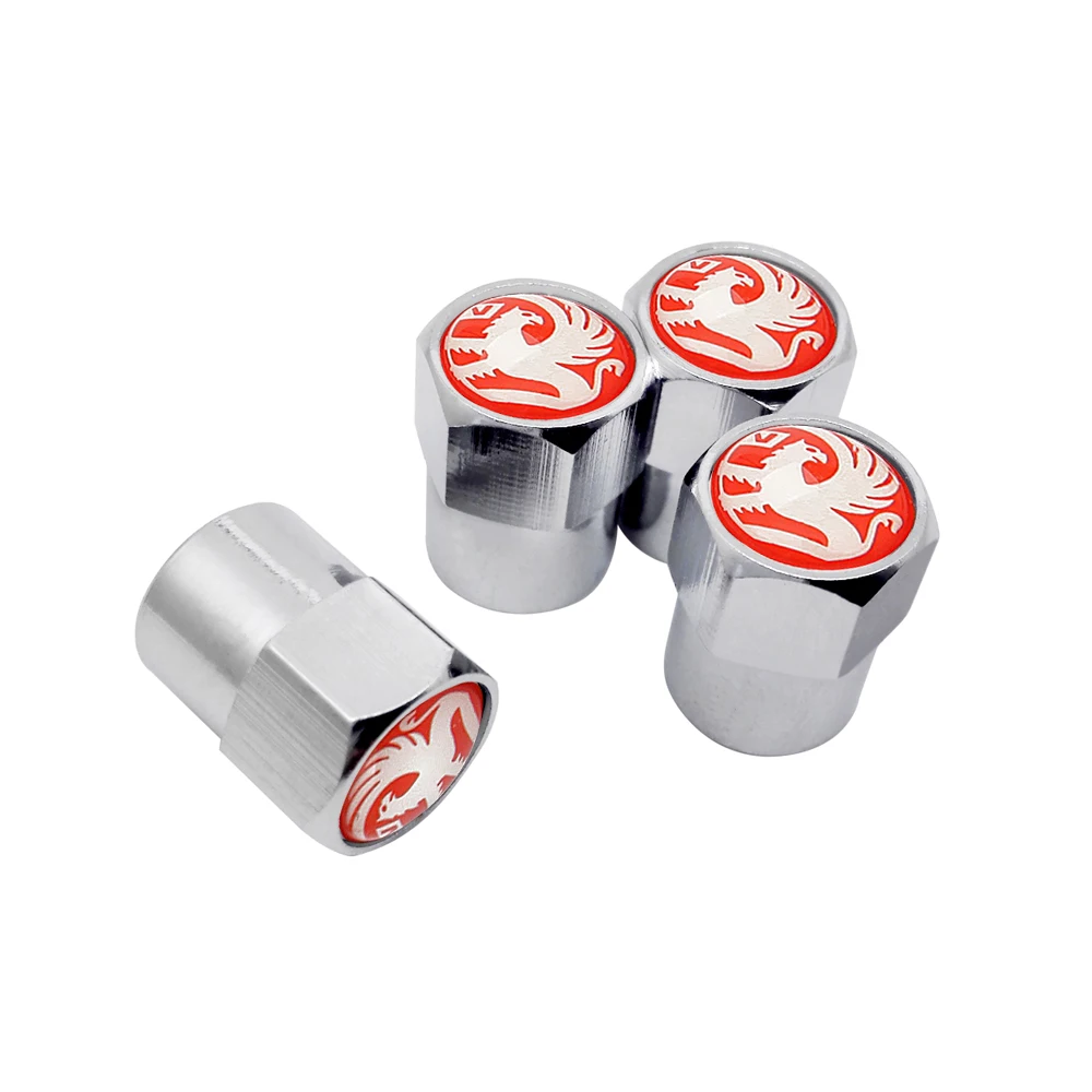 RED-SILVER Металлический клапан крышки стволовых покрышек пыли крышки Whell для Vauxhall VXR8 Insignia Adam Corsa X Viva LM14/40 Cascada Crosslandx - Цвет: RED-SILVER