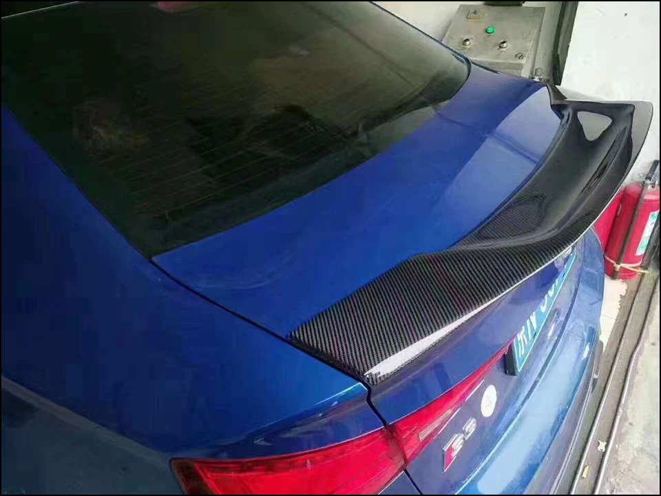 Стиль renntech углеродное волокно задний багажник спойлер для Audi A3 Люкс S3 8V R Стайлинг заднее крыло спойлера