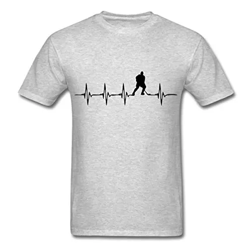 

Heartbeat Hockeyer Hobby T-Shirt Summer Short Sleeves Cotton Fashion Shirt T Shirt Men Tees Brand Clothing