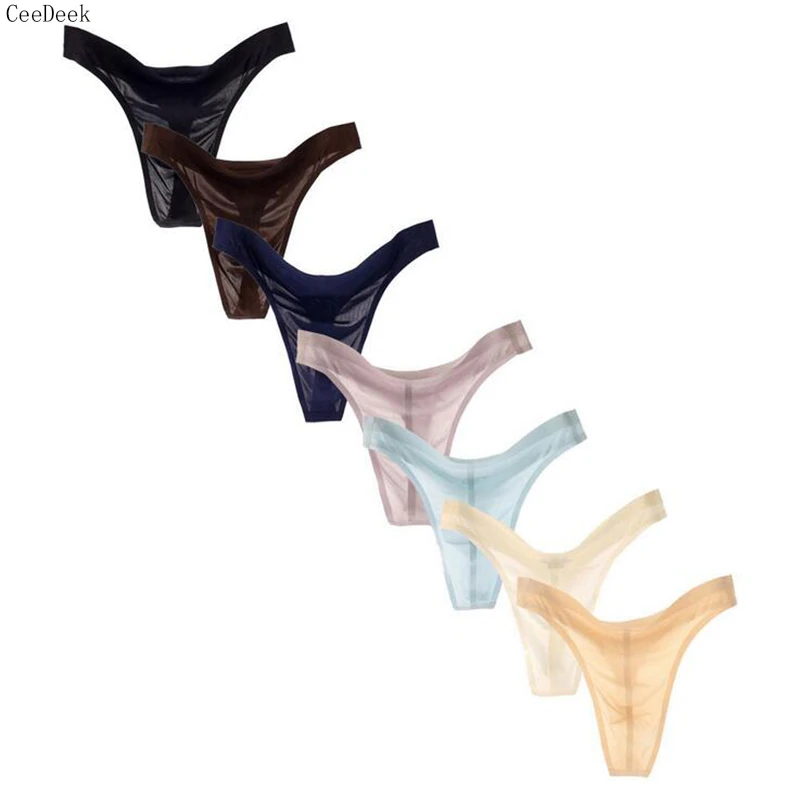 3 шт. мужское сексуальное нижнее белье с G String Homme низкая посадка одноцветные