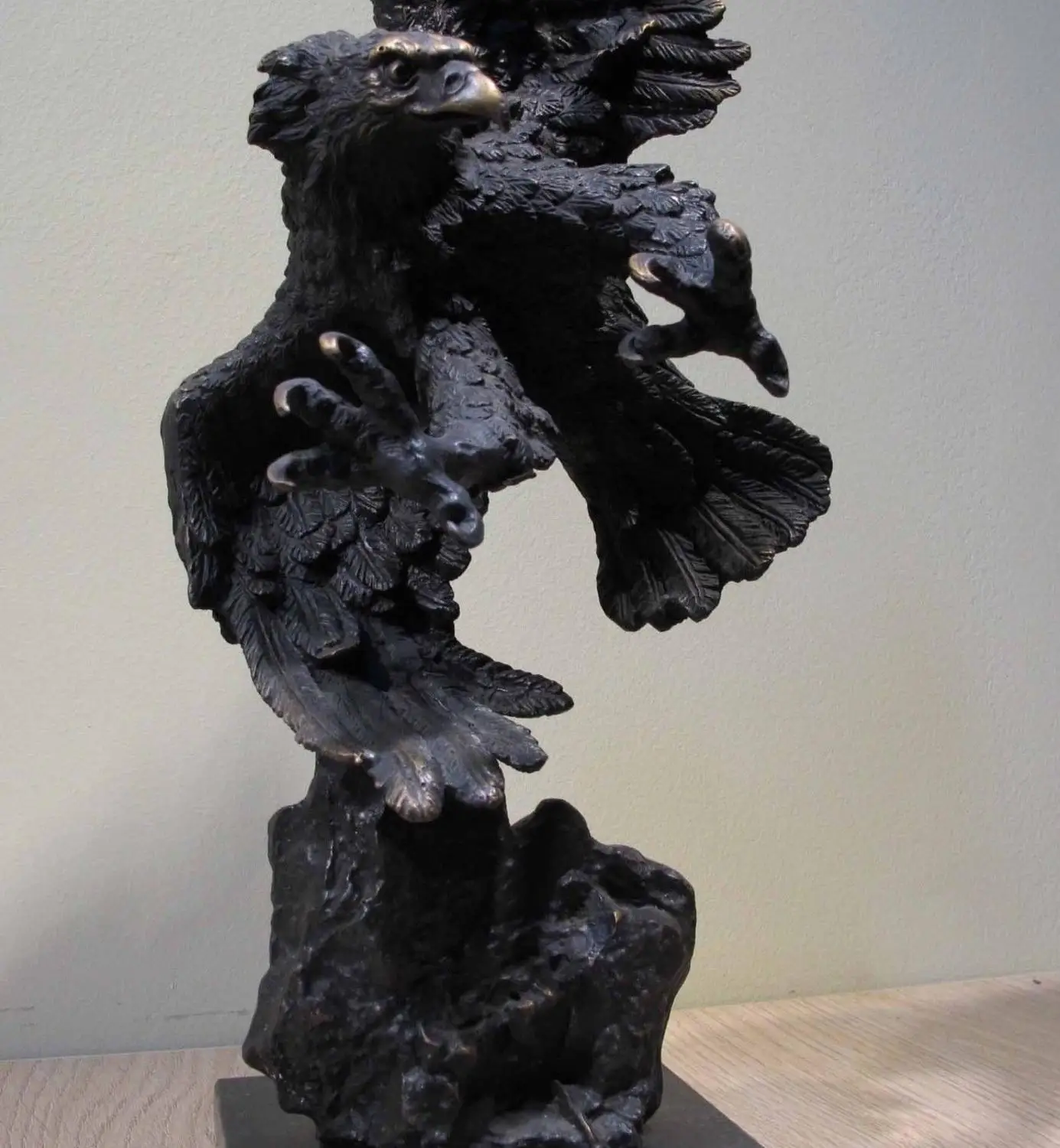 ZSR художественный Декор медный бронзовый мраморный основа Статуэтка Аравия Орел