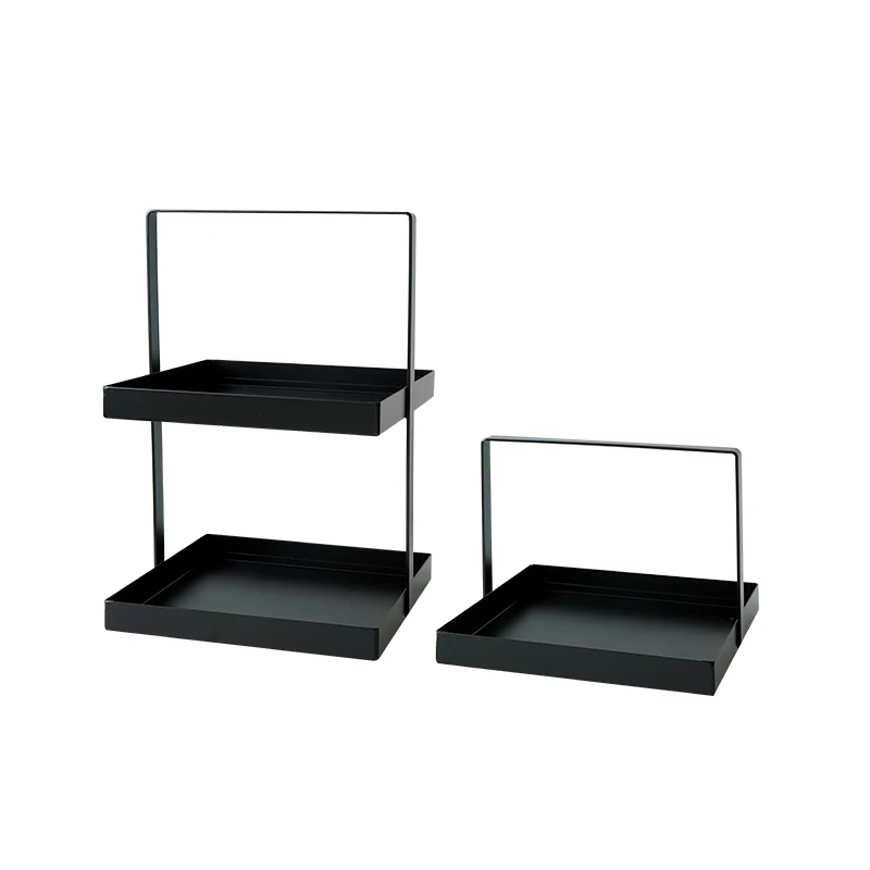 

2 layers Storage Holders square trays for cupcake jewelry perfume make up Toilet reception Storage Holders & Racks