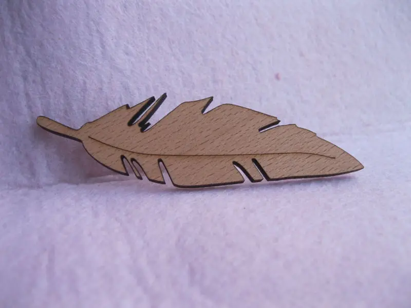 Популярная дизайнерская деревянная брошь в форме листа|brooch for wedding invitations|pin