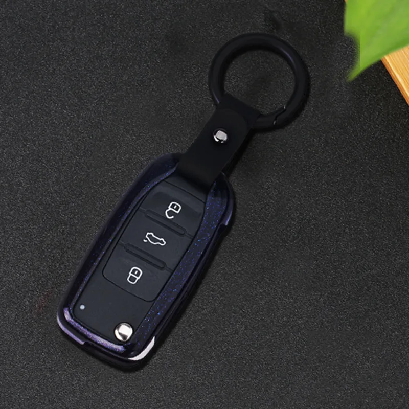 Чехол для автомобильного ключа со звездами из углепластика Volkswagen Polo Tiguan VW Passat