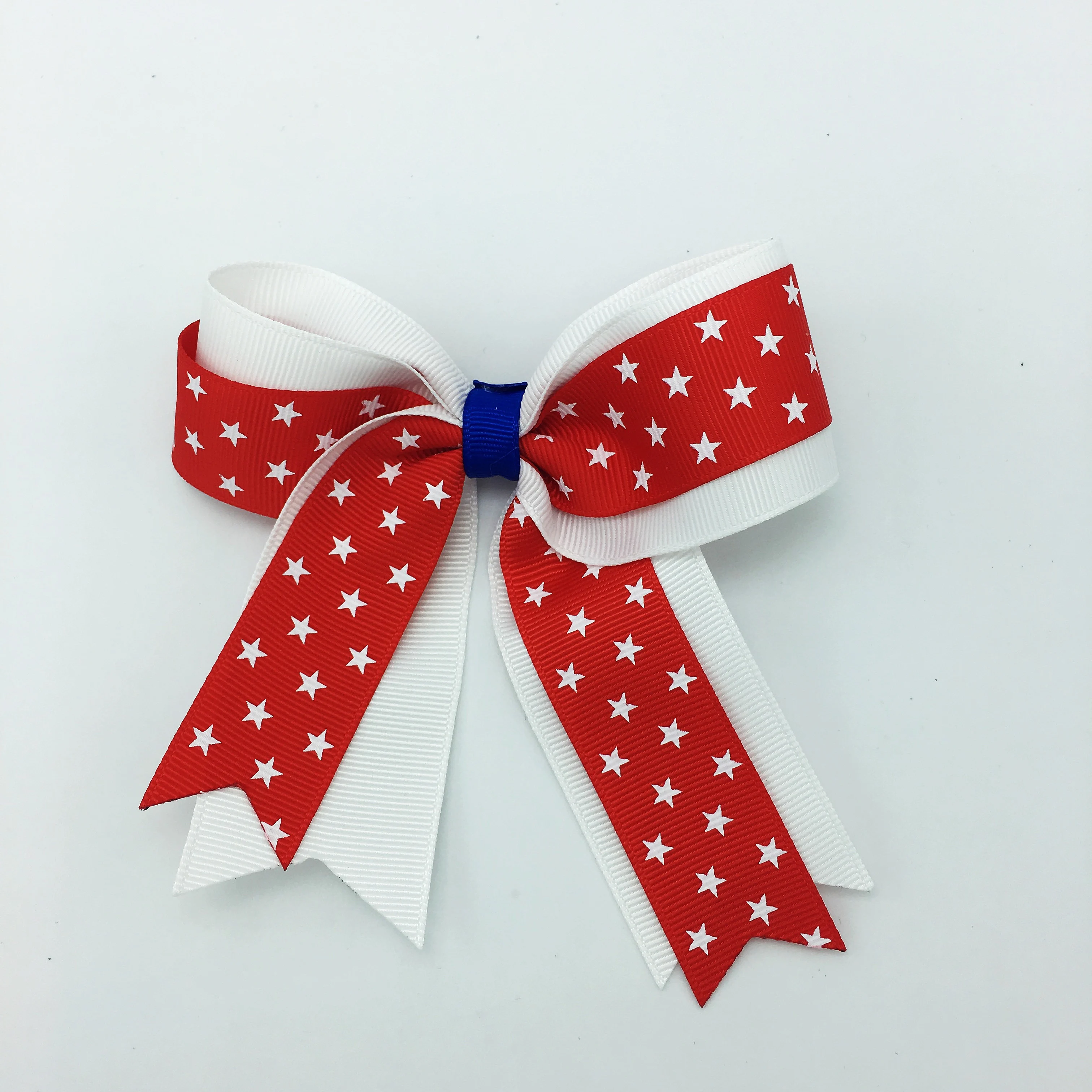 

10 pc 4 Inch 4th of July Glitter Hair Clips for Girls Flag Hair Accessories Cheer Bows