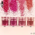 Блеск для ногтей, 1 баночкакоробка, 10 мл, 4 цвета красной розы, тонкая пудра для дизайна ногтей, украшение, 300 цветов, фабрика 4-13