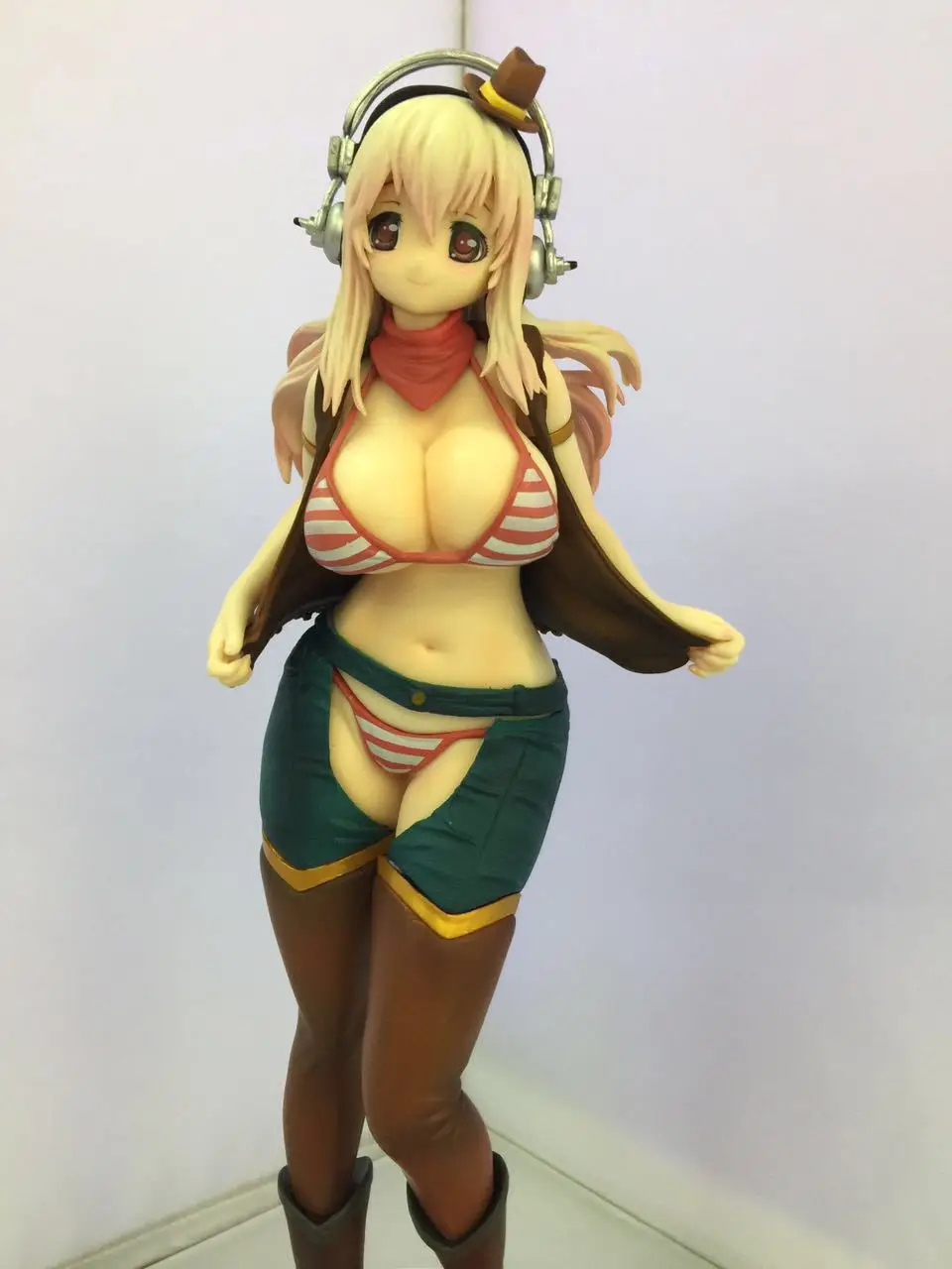 Аниме Супер Sonico Cowgirl масштаб 1/6 разрисованная фигурка полная сексуальная экшн