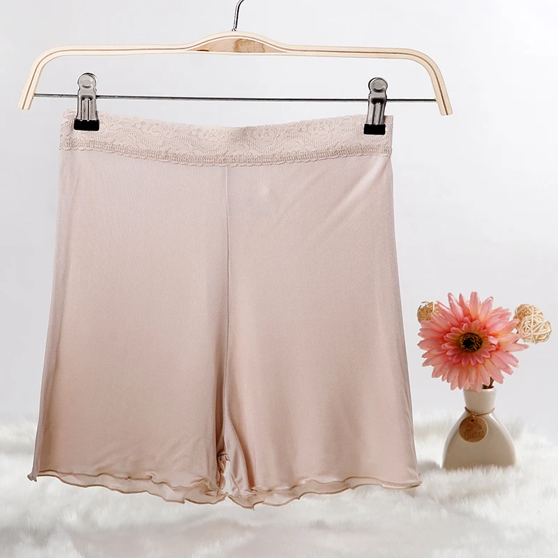 100% натуральный шелк кружево короткие штаны анти воздействие шелковая юбка брюки
